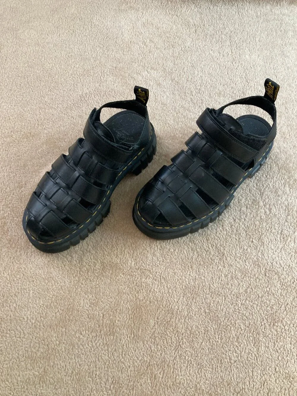 Doc Martens Ricki Lug Platform Fisherman Sandal 8/39 $185 NWOB